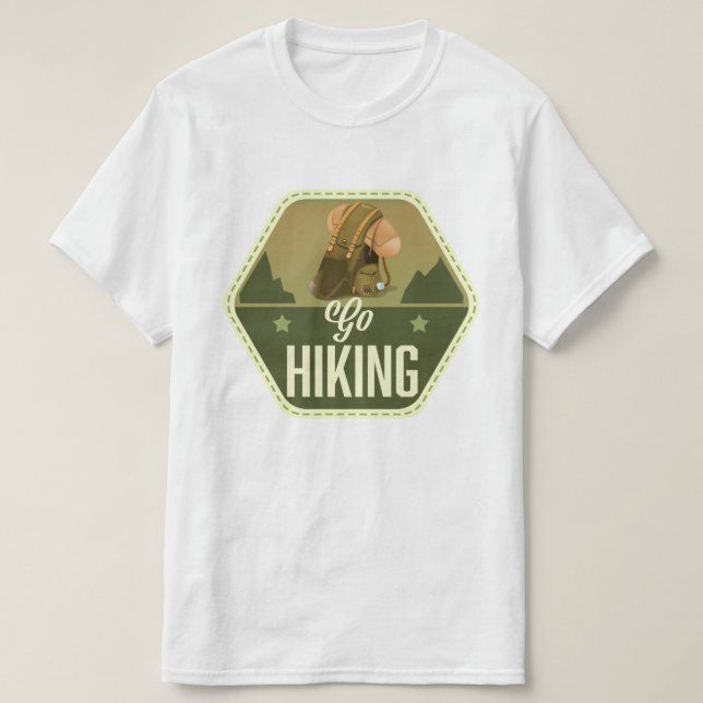 Go hiking Patch T-Shirt (Design Front)