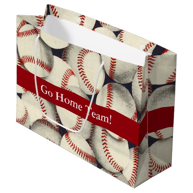Go Home Team! Large Gift Bag (Front Angled)