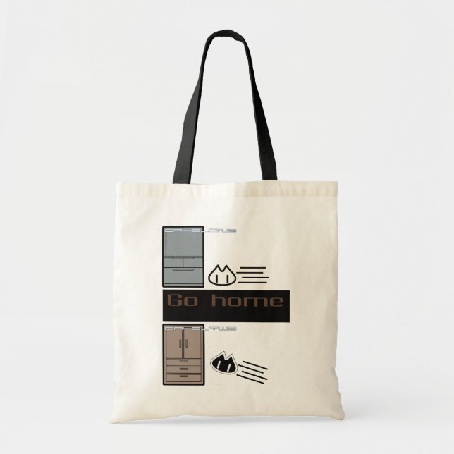 "GO HOME"tote bag (Front)