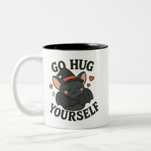 Go Hug Yourself Bat Mug – Cute Halloween Witch Bat