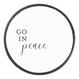 Go in Peace Hockey Puck