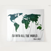 Go Into All World Map Inspirational Bible Verse