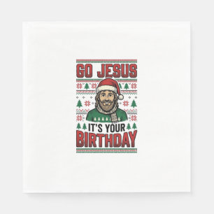 Go Jesus Christmas Birthday Vintage Shirt Napkin