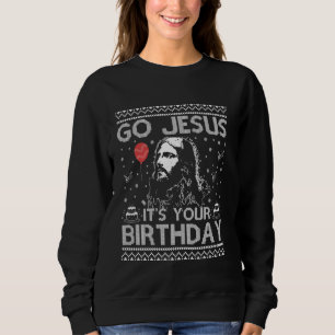 Go Jesus Dabbing It's Your Birthday Vintage Appare Sweatshirt