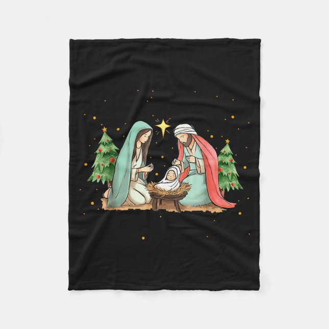 Go Jesus It's Your Birthday Christmas Christian Me Fleece Blanket (Front)