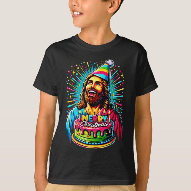 Go Jesus Its Your Birthday Funny Jesus Christmas X T-Shirt (Front)