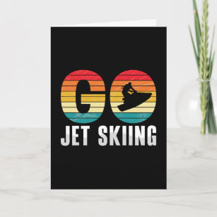 Go Jet Skiing Jet Ski Jet Ski Rider Retro Jetski Card