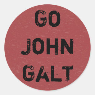 Go John Galt Classic Round Sticker