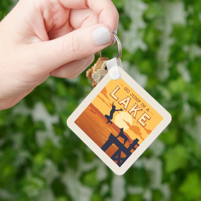 Go Jump In A Lake Key Ring (Hand)