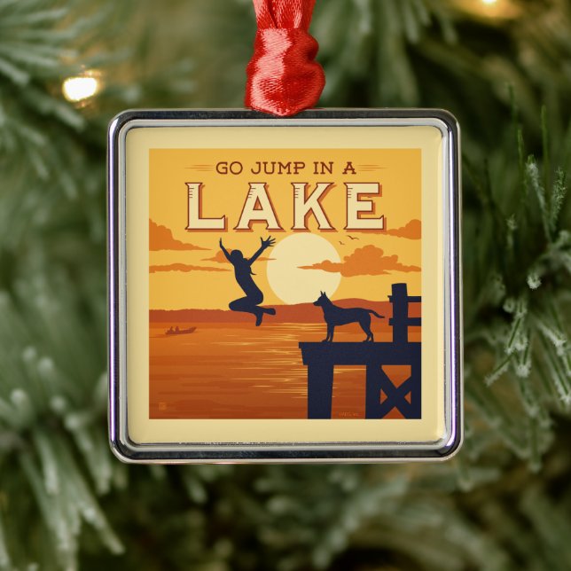 Go Jump In A Lake Metal Tree Decoration (Tree)