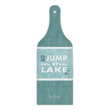 Go Jump in the Lake Tempered Glass Cutting Board