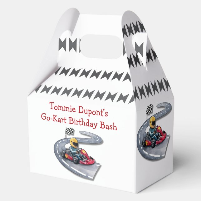 Go-Kart Birthday Bash Favour Box (Back)