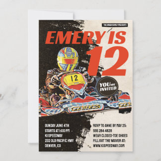 Go Kart Birthday Party Invitation