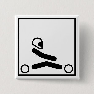 Go Kart Figure 15 Cm Square Badge