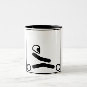 Go Kart Figure Two-Tone Coffee Mug