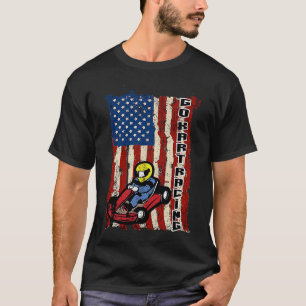 Go kart Gokart Racing Sports Funny Race Flag Cool T-Shirt