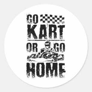 Go Kart Home Classic Round Sticker