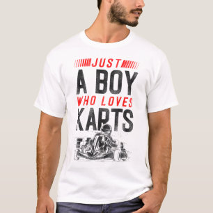 Go Kart Just A Boy Who Loves Go Kart Boy Vintage T-Shirt