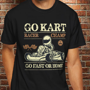 Go-kart Kart Racing Driver Karting Retro Gift  T-Shirt