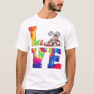 Go Kart Love Tie Dye Retro Vintage T-Shirt