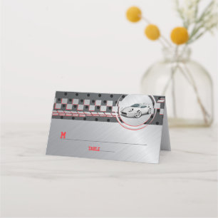Go-Kart Race Car Racing Bar Mitzvah Place Card
