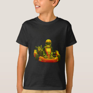 Go Kart Racer in Yellow T-Shirt