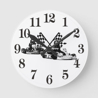 Go Kart Racers Round Clock