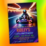 Go Kart Racing Birthday Invitation<br><div class="desc">Go Kart Racing Birthday Invitation Go-Kart Go Cart Go Kart Party Karting Invitation Go Kart Birthday Go Karting Racing Invitation Racing Invitation Tween Birthday Party Neon Glow in the Dark Invitation</div>