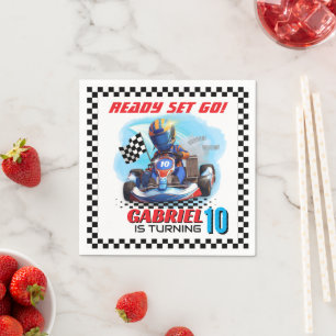 Go Kart Racing Birthday - Racing cars Napkin