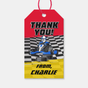 Go Kart Racing Car Birthday Party Gift Tags