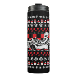 Go Kart Racing Christmas Thermal Tumbler