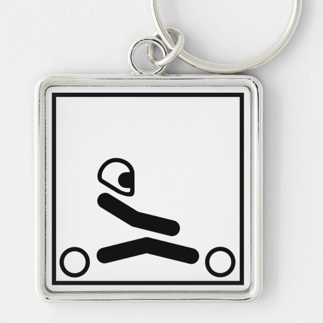 Go Kart Racing Figure Key Ring (Front)