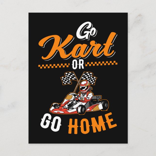 Go Kart Racing Funny Go Karts Postcard (Front)