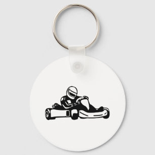 Go Kart Racing Key Ring