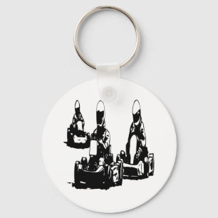 Go Kart Racing Key Ring