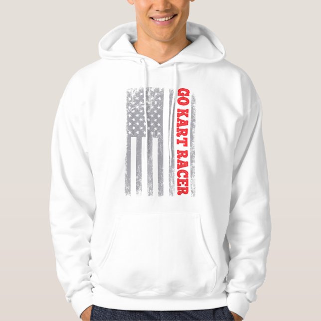 Go Kart Racing Motor Karting GoCart Racer Hoodie (Front)