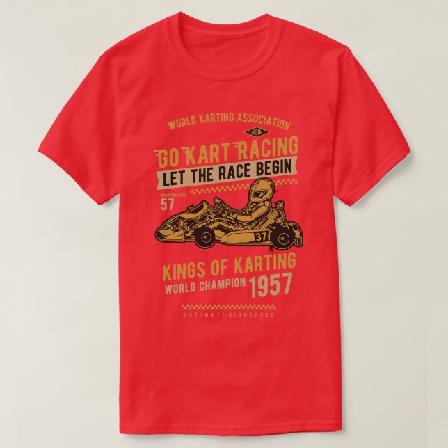 Go Kart Racing  T-Shirt (Design Front)
