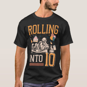 Go Kart Rolling Into 10 10th Birthday Vintage T-Shirt