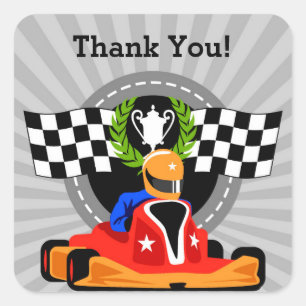 Go Kart Thank you Sticker