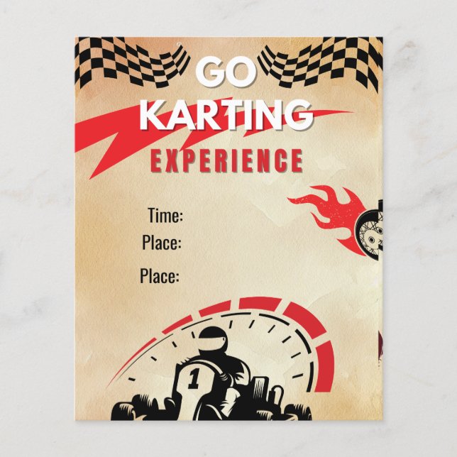 Go Karting Activity Flyer (Front)
