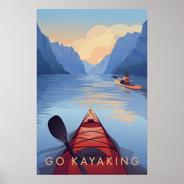 Go Kayaking Travel Poster (Front)