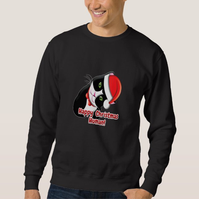Go Kewl Graphics Santa Cat Sweatshirt (Front)
