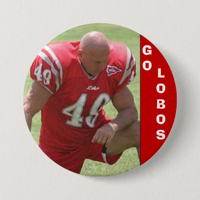 GO  LOBOS 7.5 CM ROUND BADGE (Front)