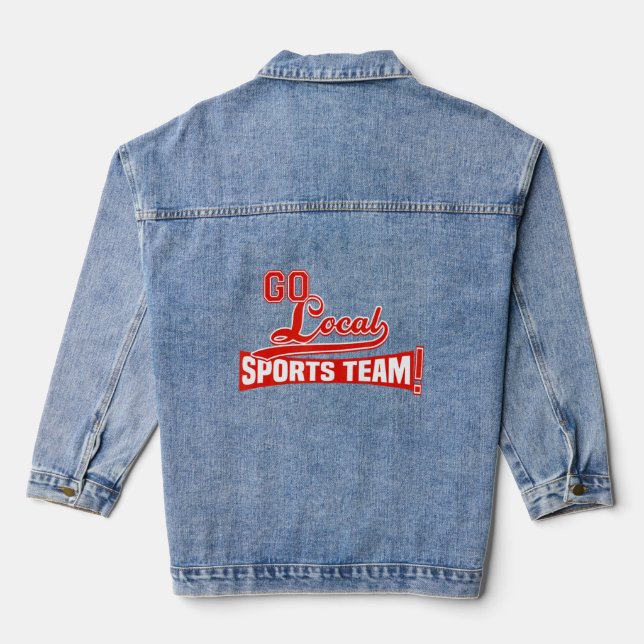 Go Local Sports Team 2  Denim Jacket (Back)