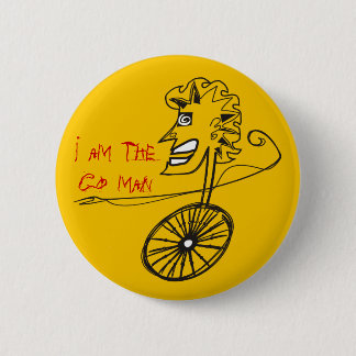 Go man bicyle bike lovers he man button