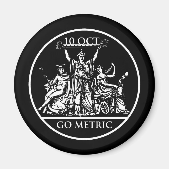 Go Metric Outlines Magnet (Front)