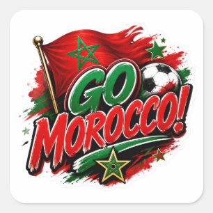 Go MOROCCO Team Morocco Game Day 2026 Square Sticker