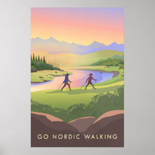 Go Nordic Walking Travel Poster
