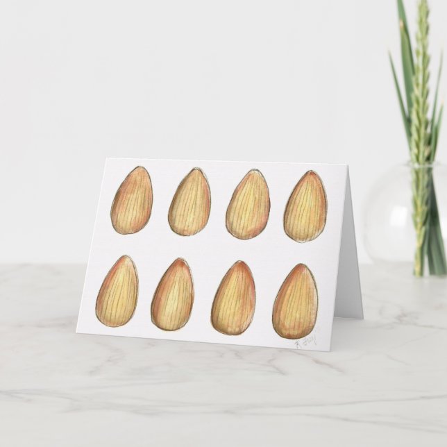 Go Nuts Almonds Almond Nut Funny Birthday Card (Front)