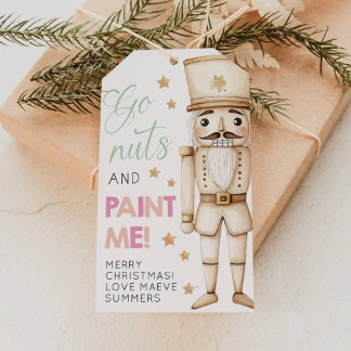 Go Nuts And Paint Me Christmas Kids Nutcracker Tag